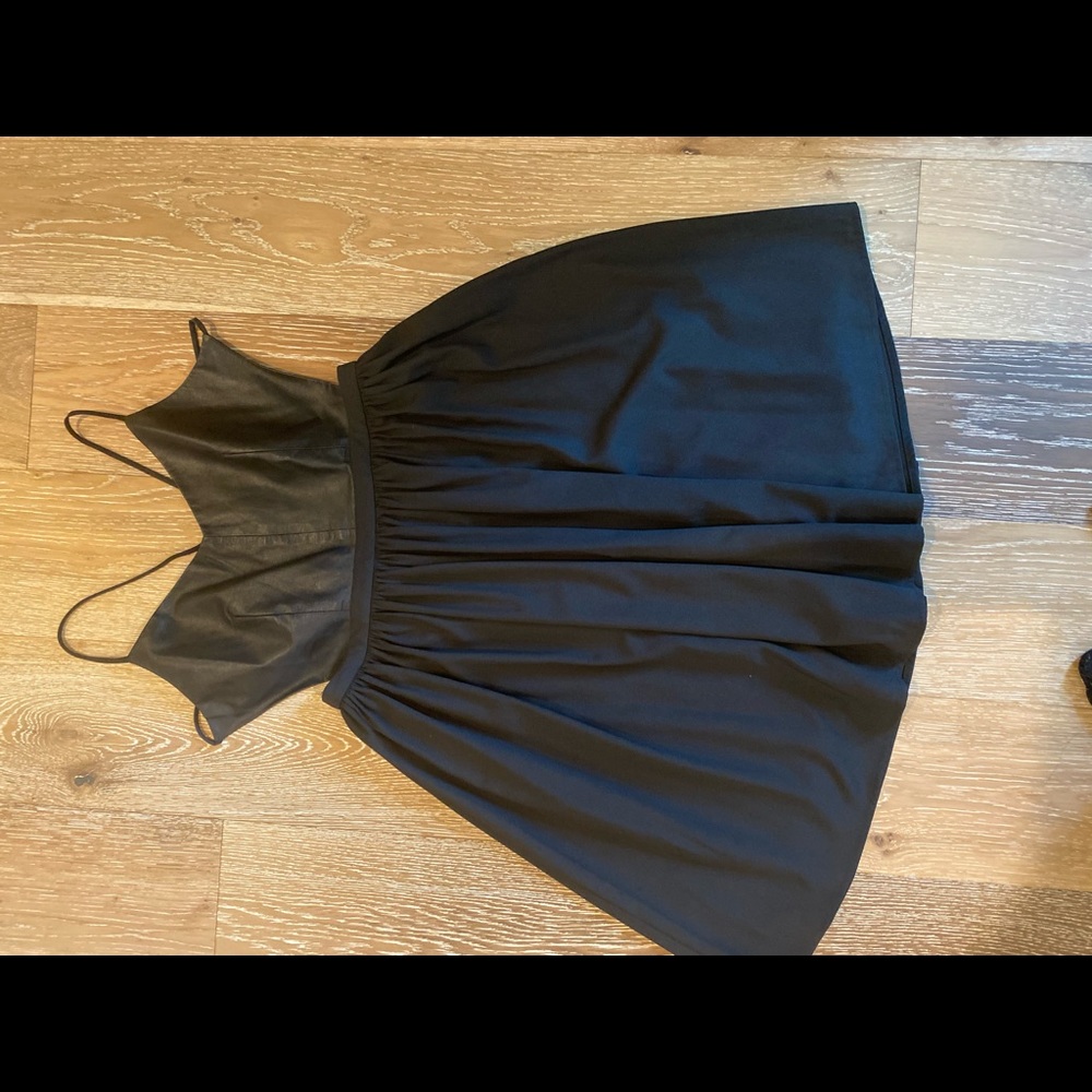 Blaque Label; faux leather backless dress
